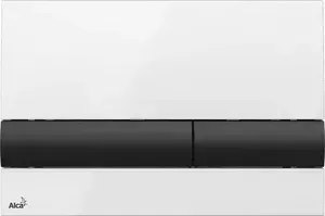 Кнопка смыва AlcaPlast белая/черная (M1710-8)