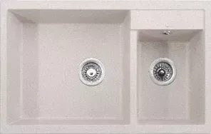 Мойка кухонная KAISER Granit 80x50x19 песочный мрамор Sand Beige (KG2M-8050-SB)