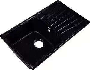 Мойка кухонная Rossinka 78x43,3 реверсивная, с сифоном (RS81-46SW-Black)