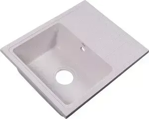Мойка кухонная Rossinka 55x45,2 реверсивная, с сифоном (RS56-46SW-White)