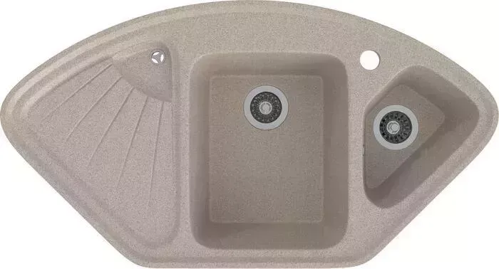 Мойка кухонная Gamma Stone GS-16-02 песочный, с сифоном