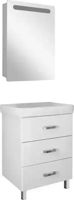 Мебель для ванной Mixline Стив 60 три ящика, белая