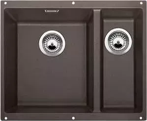 Мойка кухонная Blanco SubLine 340/160-u кофе с клапаном-автоматом (515057)