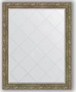 Зеркало Evoform с гравировкой Exclusive-G 95x120 см, в багетной раме - виньетка античная латунь 85 мм (BY 4360)