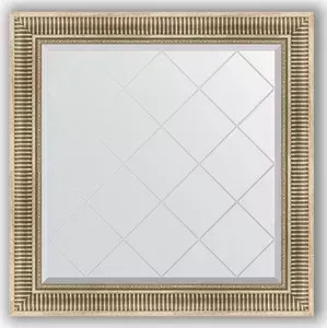 Зеркало Evoform с гравировкой Exclusive-G 87x87 см, в багетной раме - серебряный акведук 93 мм (BY 4325)