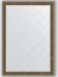 Зеркало Evoform с гравировкой Exclusive-G 134x189 см, в багетной раме - вензель серебряный 101 мм (BY 4508)