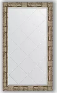 Зеркало Evoform с гравировкой Exclusive-G 73x128 см, в багетной раме - серебряный бамбук 73 мм (BY 4222)