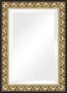 Зеркало Evoform с фацетом в багетной раме Exclusive 80x110 см, барокко золото 106 мм (BY 1301)