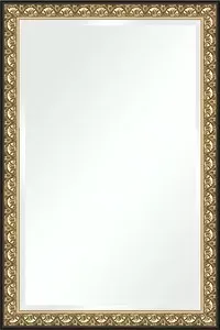 Зеркало Evoform с фацетом в багетной раме Exclusive 120x180 см, барокко золото 106 мм (BY 1321)