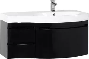 Тумба под раковину AQUANET Опера 115 R черный (3 ящика) (169659)