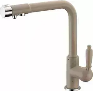 Смеситель для кухни ZorG GraniT Clean water ZR 320 YF-33 серый беж