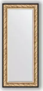 Зеркало Evoform с фацетом в багетной раме Exclusive 70x160 см, барокко золото 106 мм (BY 1291)
