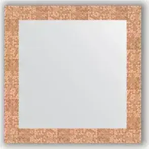 Зеркало Evoform в багетной раме Definite 66x66 см, соты медь 70 мм (BY 3146)