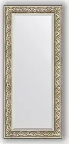 Зеркало Evoform с фацетом в багетной раме Exclusive 70x160 см, барокко серебро 106 мм (BY 3580)