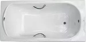 Чугунная ванна ROCA Haiti 150x80 antislip с отверстиями для ручек хром (2332G000R)