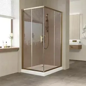 Душевой уголок Vegas Glass ZA 120*80 05 05 профиль бронза, стекло бронза