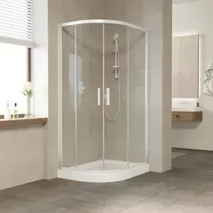 Душевой уголок Vegas Glass ZS-F 100*80 01 01 профиль белый, стекло прозрачное