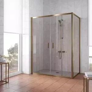 Душевой уголок Vegas Glass Z2P+ZPV 150*100 05 05 профиль бронза, стекло бронза