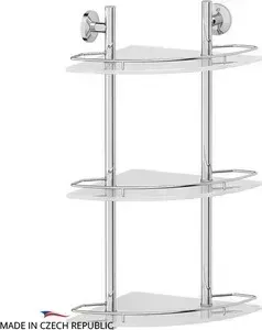 Полка FBS 3-х ярусная угловая 28 см Standard хром (STA 073)
