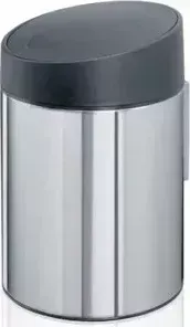 Ведро Brabantia для мусора с крышкой 5 л Slide Bin (397127) полированная сталь