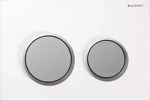Кнопка смыва Geberit Omega 20 двойной смыв (115.085.KL.1) белый / хром матовый