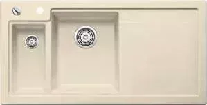Мойка кухонная Blanco Axon II 6 s керамика чаша слева жасмин с клапаном-автоматом (516547)