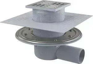 Душевой трап AlcaPlast 105х105/50 подводка боковая, гидрозатвор комбинированный SMART (APV1324)