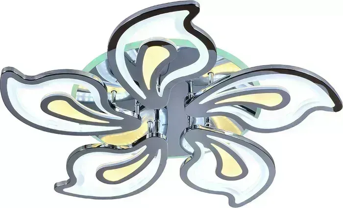 Люстра Profit Light светодиодная 8073/5 CHR 190W+11W RGB