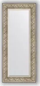 Зеркало Evoform с фацетом в багетной раме Exclusive 60x140 см, барокко серебро 106 мм (BY 3528)