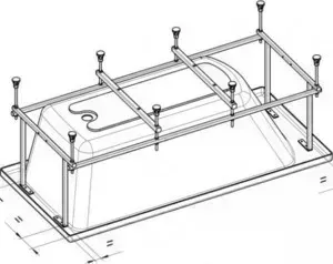 Монтажный комплект ROCA Sureste 150х70 см (ZRU9302779)