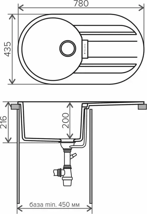 Мойка кухонная TOLERO TL-780 №102 сафари (473844)