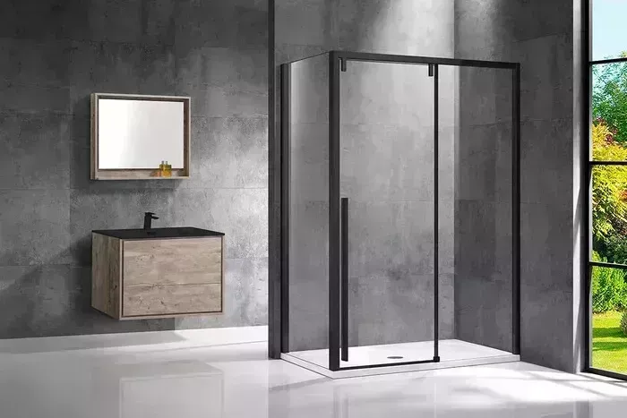 Душевой уголок Vincea Lugano VSR-1L 120x90x190 профиль черный, стекло прозрачное (VSR-1L9012CLB-1)