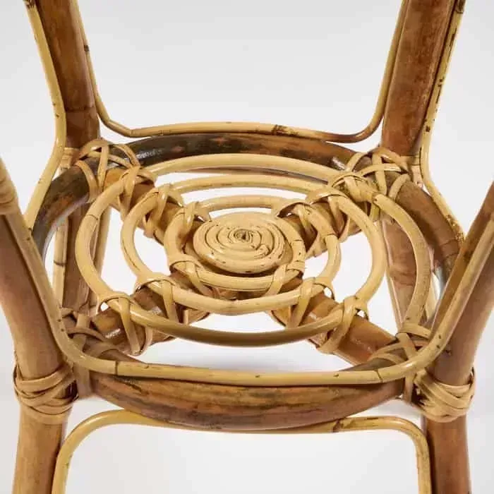 Комплект TetChair ( диван + 2 кресла + стол со стеклом ) Bogota eco skin с подушками ротанг Natural (натуральный)