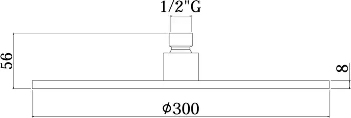 Верхний душ Paffoni Syncro King 300 мм, черный матовый (ZSOF078NO)