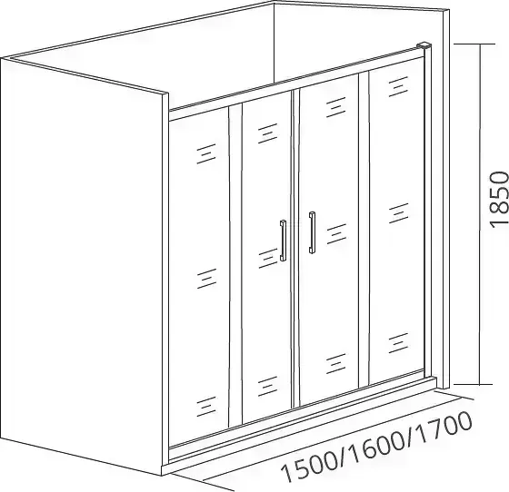 Душевая дверь Good Door Latte WTW-TD 150х185 матовая Grape, хром матовый (WTW-TD-150-G-WE)