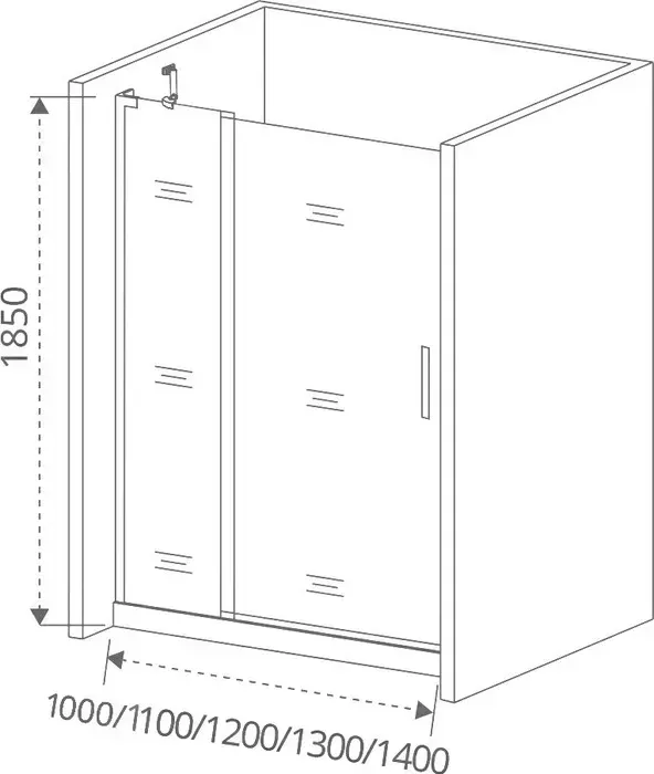 Душевая дверь Good Door Fantasy WTW 100х185 прозрачная, хром (WTW-100-C-CH)