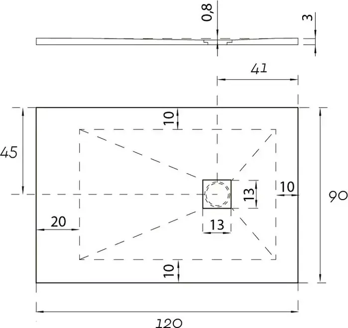 Душевой поддон AQUANET Pleasure 120x90 серый камень (258877)