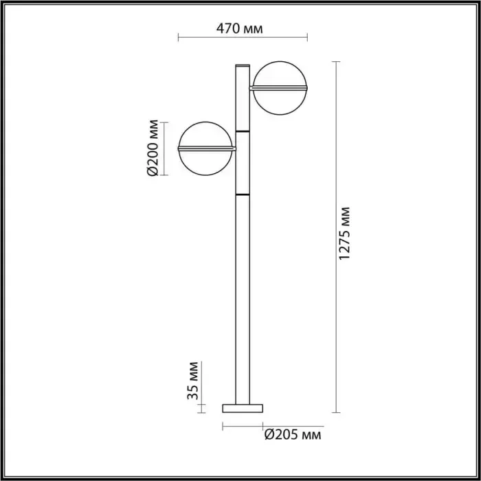 Светильник ODEON LIGHT Уличный Lomeo 4832/2F