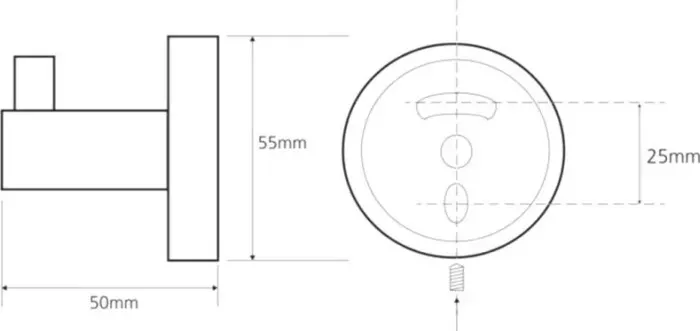 Крючок Sapho X-Round Black черный (XB200)