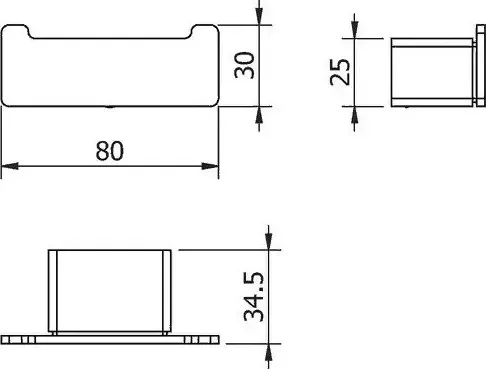 Крючок Langberger двойной, черный (11332A-BP)