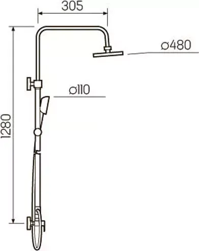 Душевая система РМС SL80 хром (SL80-003-3)