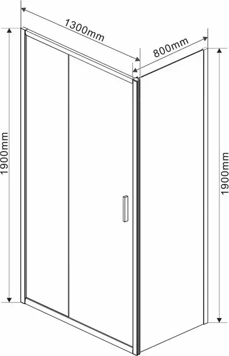 Душевой уголок Vincea Garda VSR-1G 130x80x190 профиль черный, стекло прозрачное (VSR-1G8013CLB)