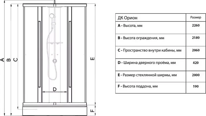 Душевой уголок TRITON Орион 90x90 стекло лён (Щ0000032695)