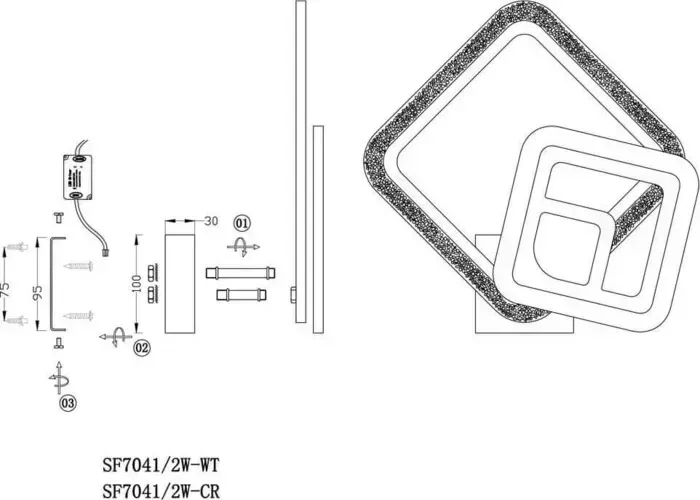 Бра Seven Fires Nettuno SF7041/2W-WT