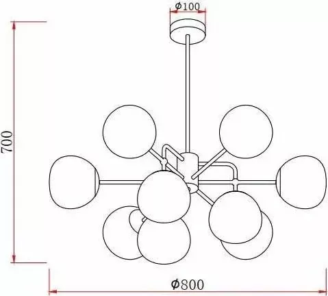 Люстра Rivoli Geba 4077-309 Б0047339