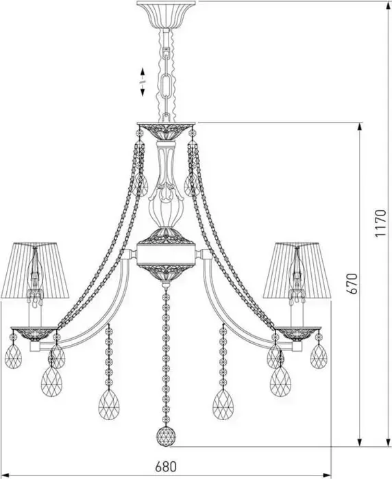 Люстра Bogates Liguria 315/6 Strotskis
