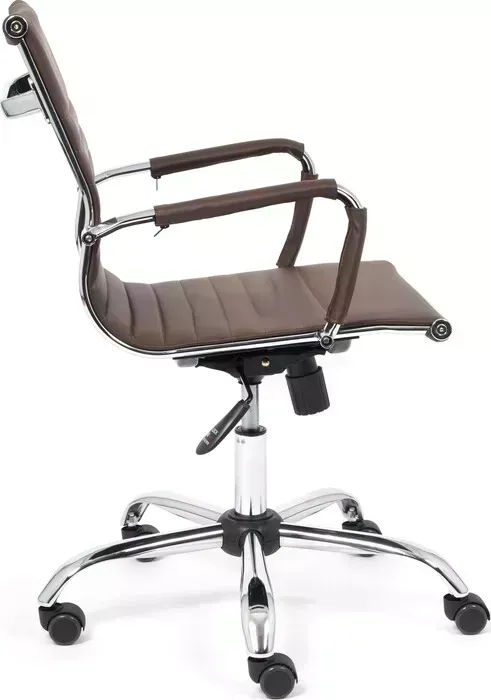 Кресло офисное TetChair Urban-low кож/зам, коричневый 36-36