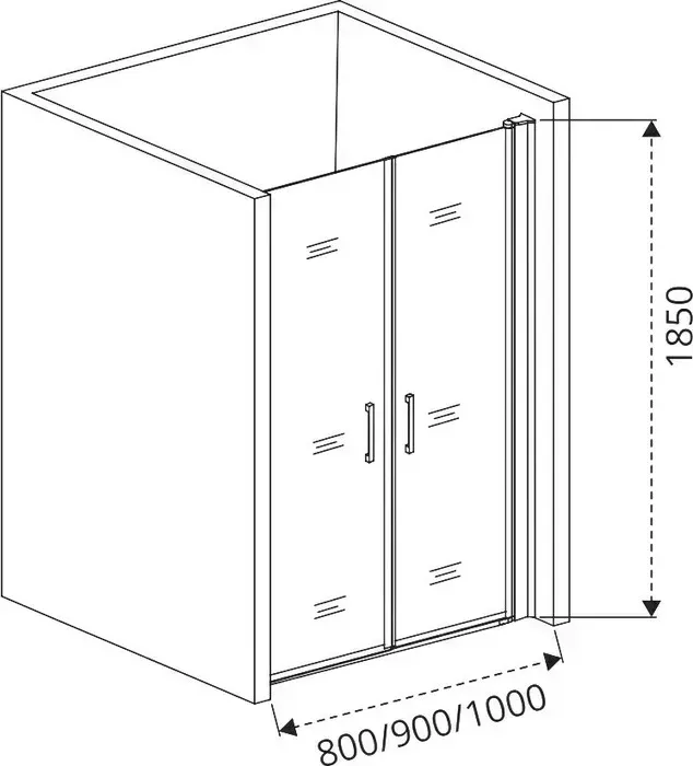 Душевая дверь Good Door Fantasy SD 80х185 прозрачная, хром (SD-80-C-CH)