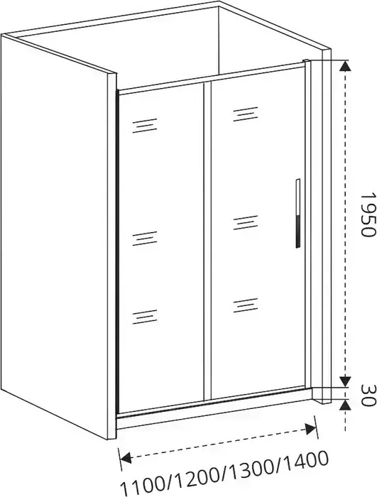 Душевая дверь Good Door Idea WTW 110х195 прозрачная, хром (WTW-110-C-CH)