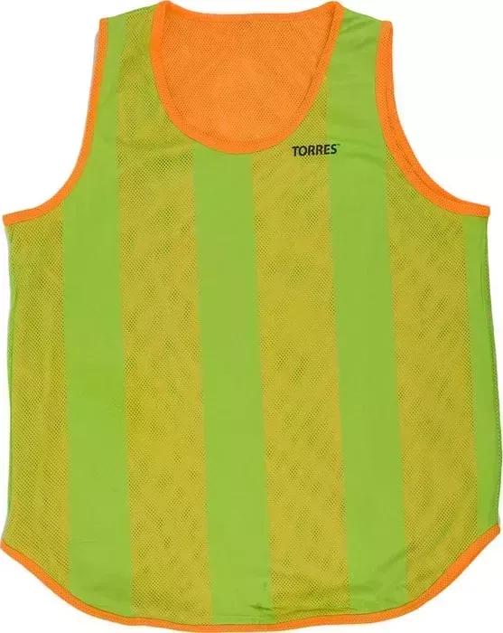 Манишка TORRES детская двухсторонняя, арт. TR12149O/G, р. Jr, тренировочная, полиэстер, оранж-зелен